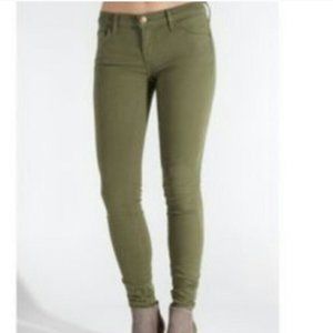 J Crew Olive Toothpick Ankle Jeans
